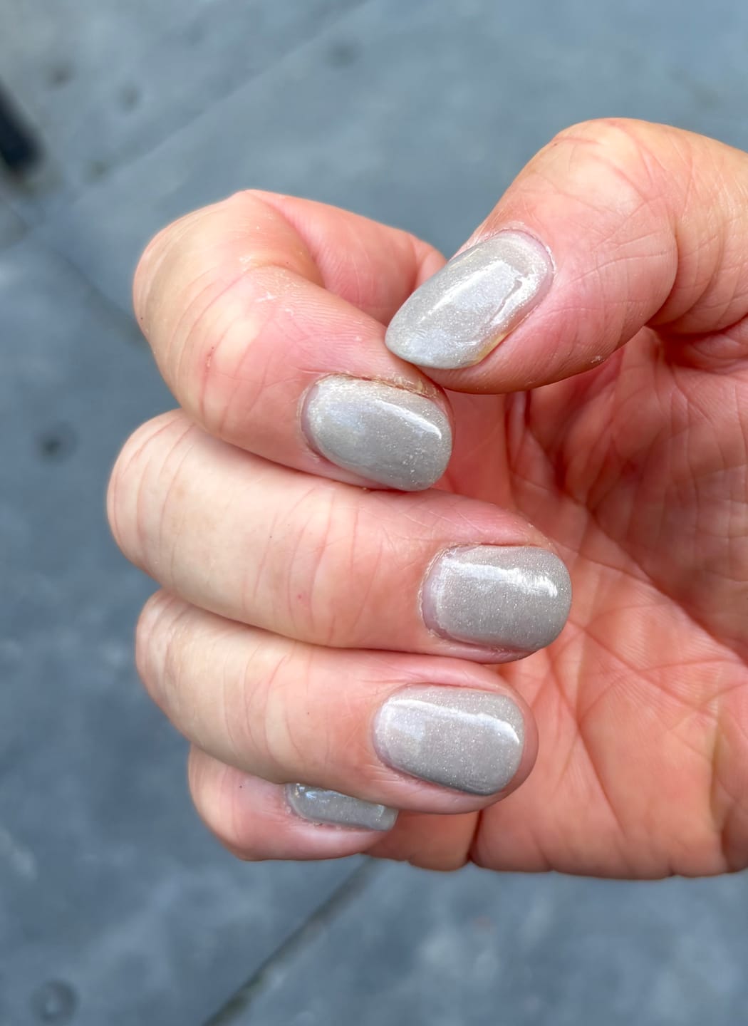 Customer photo review of Glow Of The Sky Dipping Powder