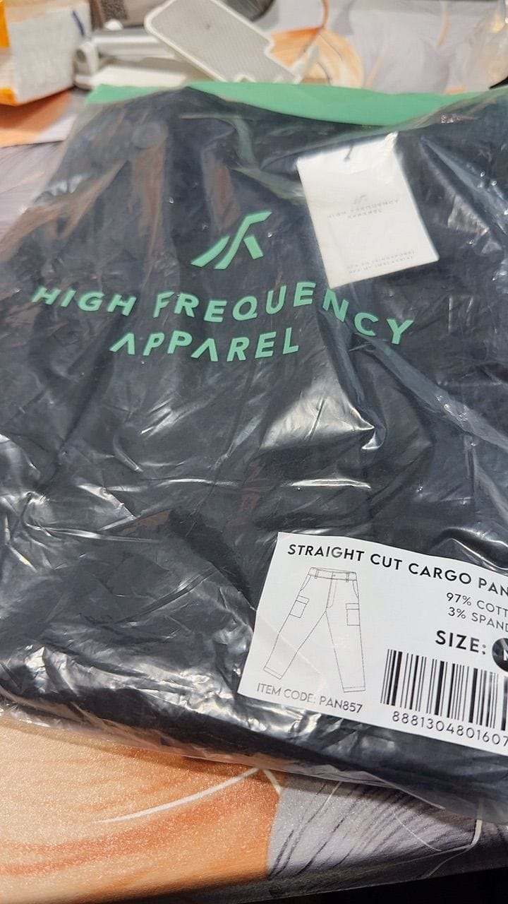 Customer photo review of Straight Cut Utility Cargo Pants
