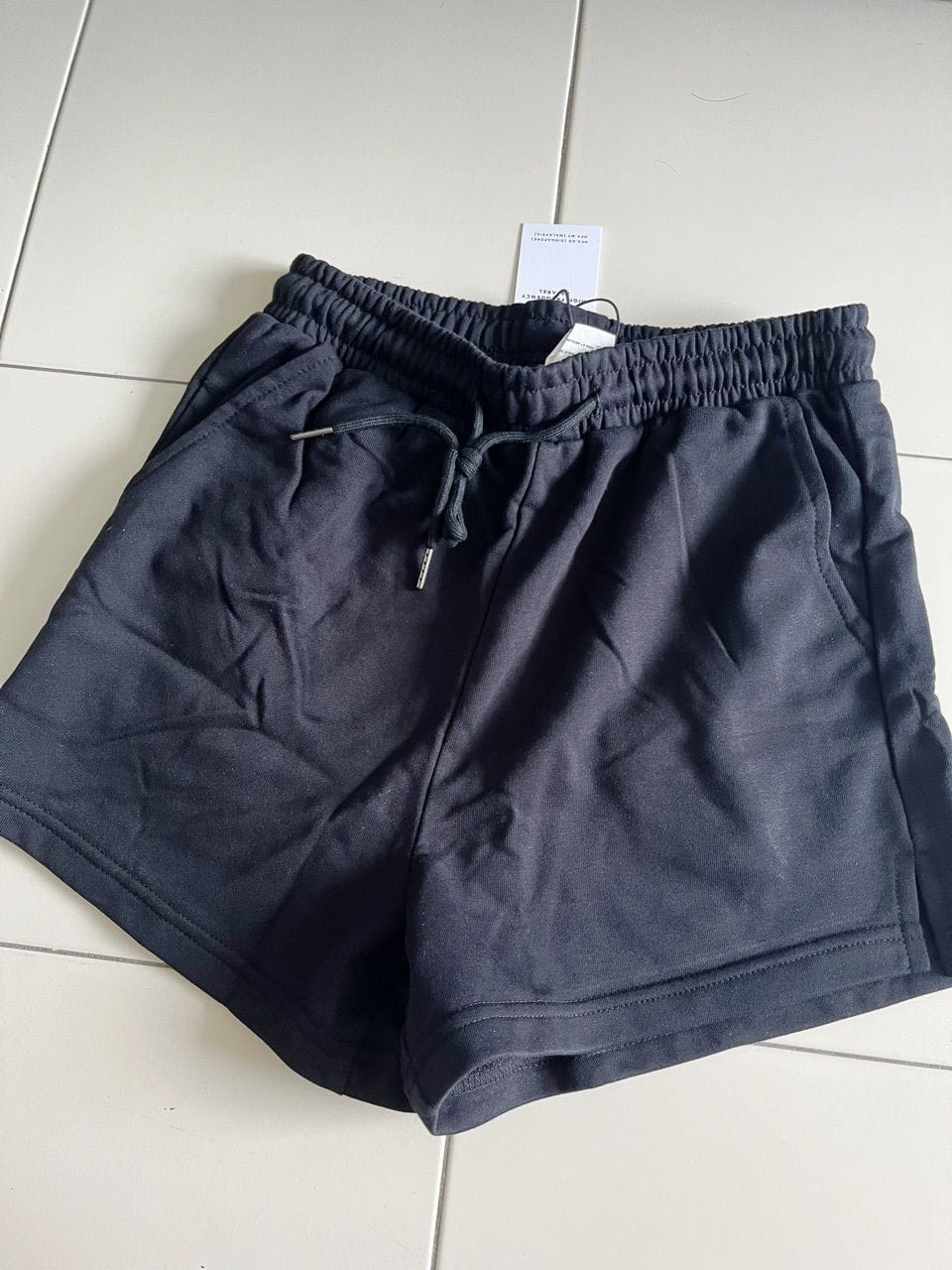 Customer photo review of High-Waisted Cotton Sweat Shorts
