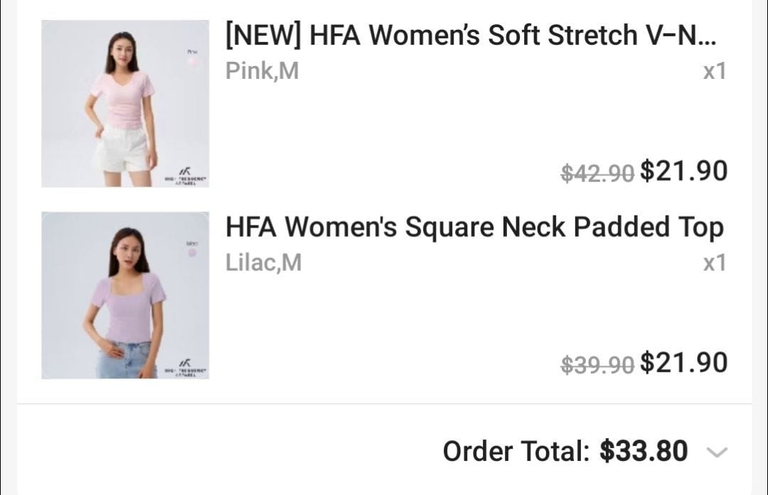 Customer photo review of Square Neck Padded Top