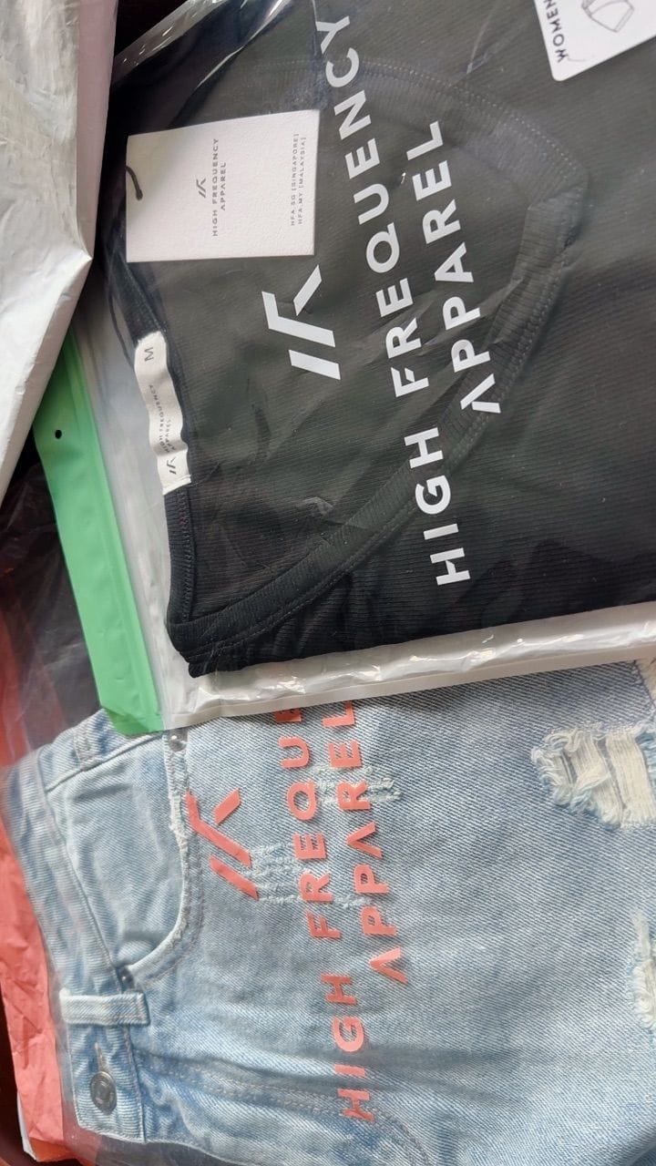 Customer photo review of Distressed Denim Shorts