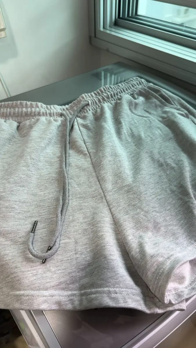 Customer photo review of High-Waisted Cotton Sweat Shorts