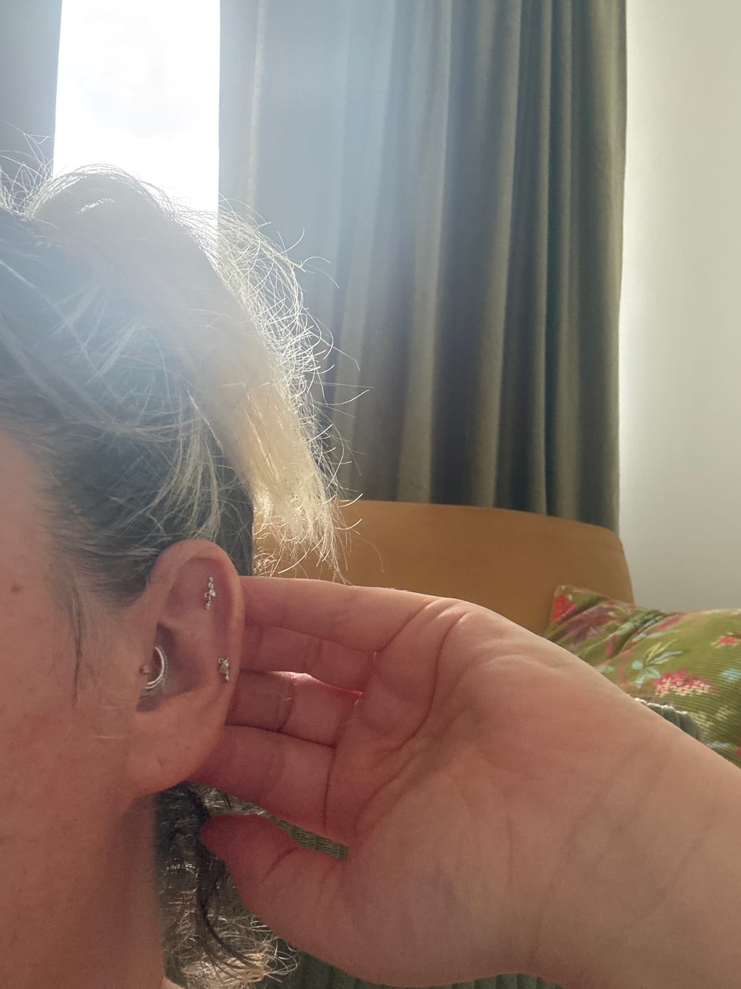 Customer photo review of Illume Stud Earrings Silver