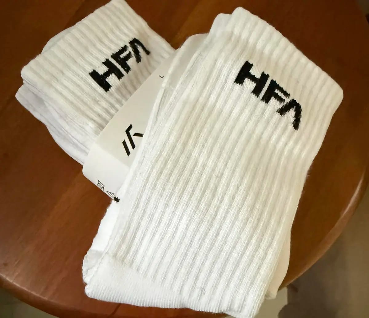 Customer photo review of [Pack of 3] Unisex Dri-Fit Crew Sports Socks With Cushioned Sole
