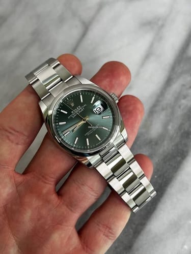 Customer photo review of White Gold Ice Blue Dial President