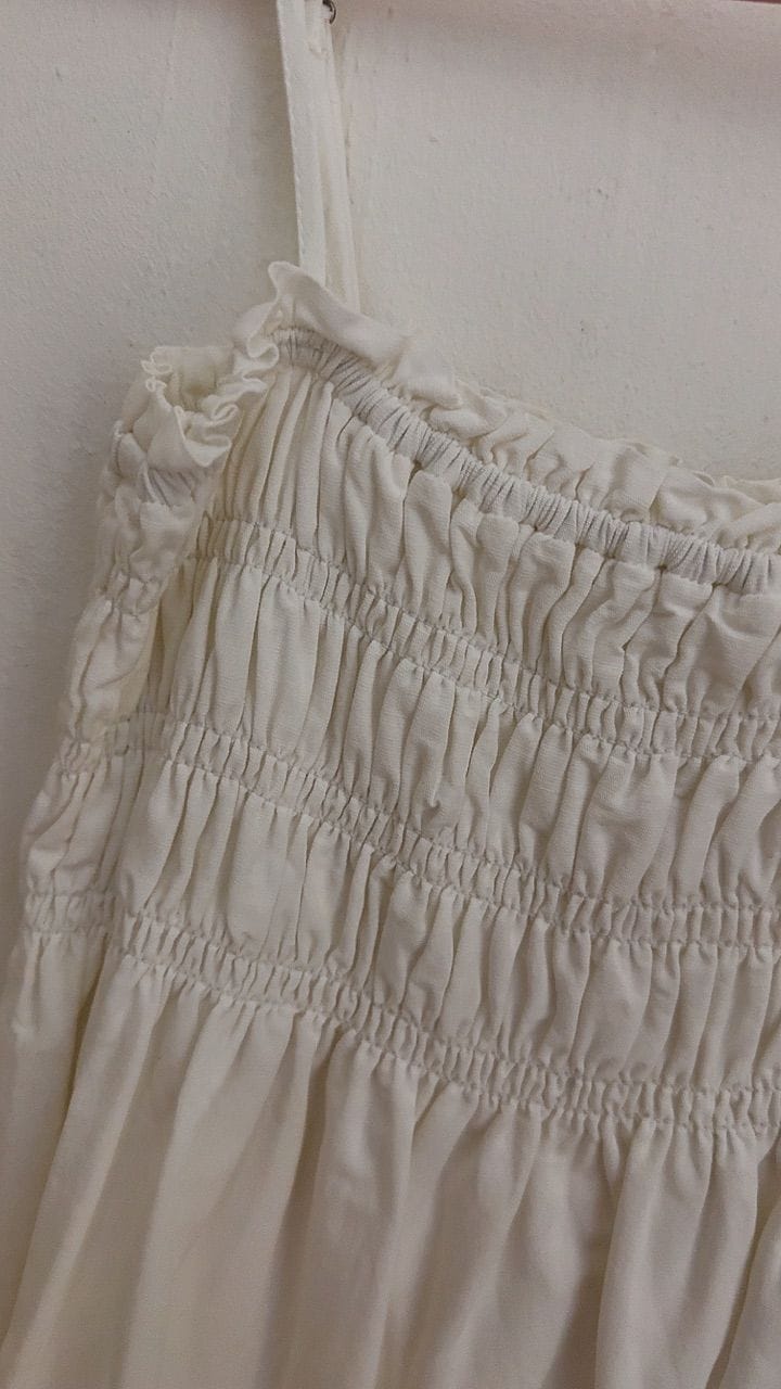 Customer photo review of Smocked 3-Tiered Spaghetti Top