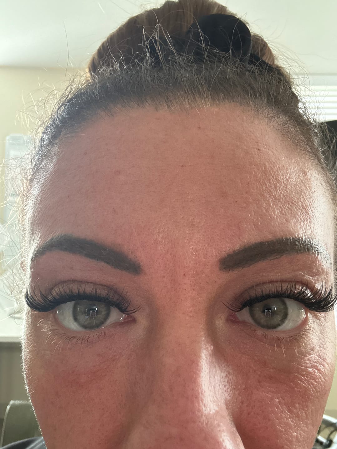 Customer photo review of Citha Hazel Brown Prescription Colored Contact Lenses