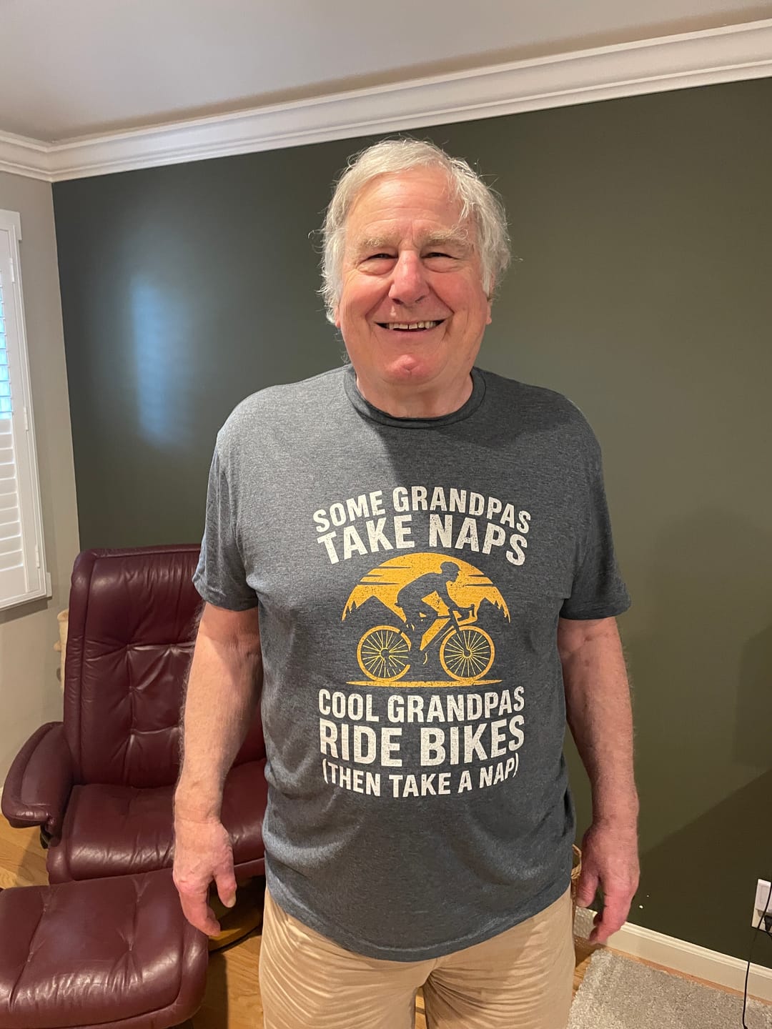 Customer photo review of Grandpas Take Naps T-Shirt