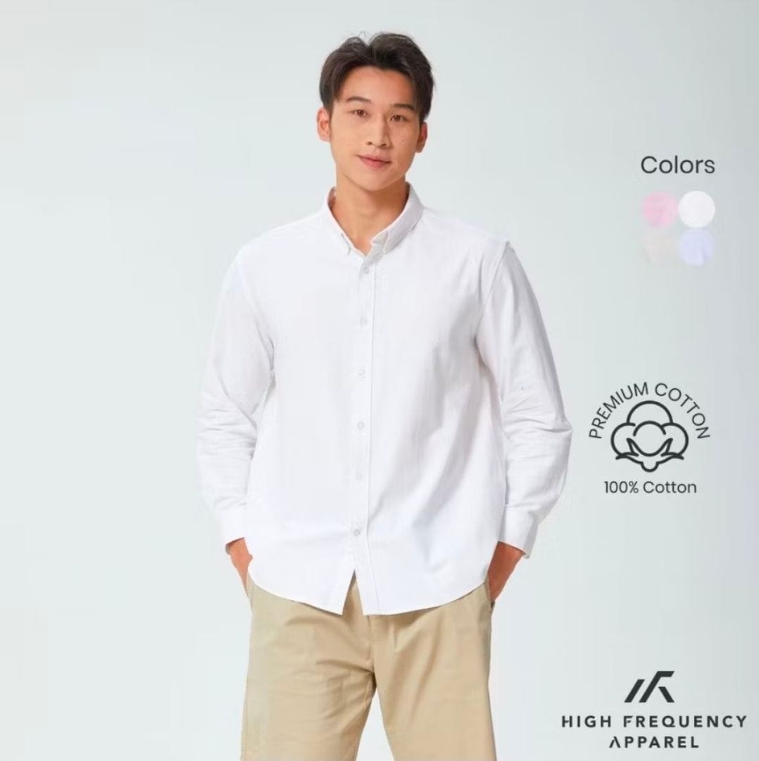 Customer photo review of Oxford Long Sleeve Relax Fitted Shirt - 100% Premium Cotton