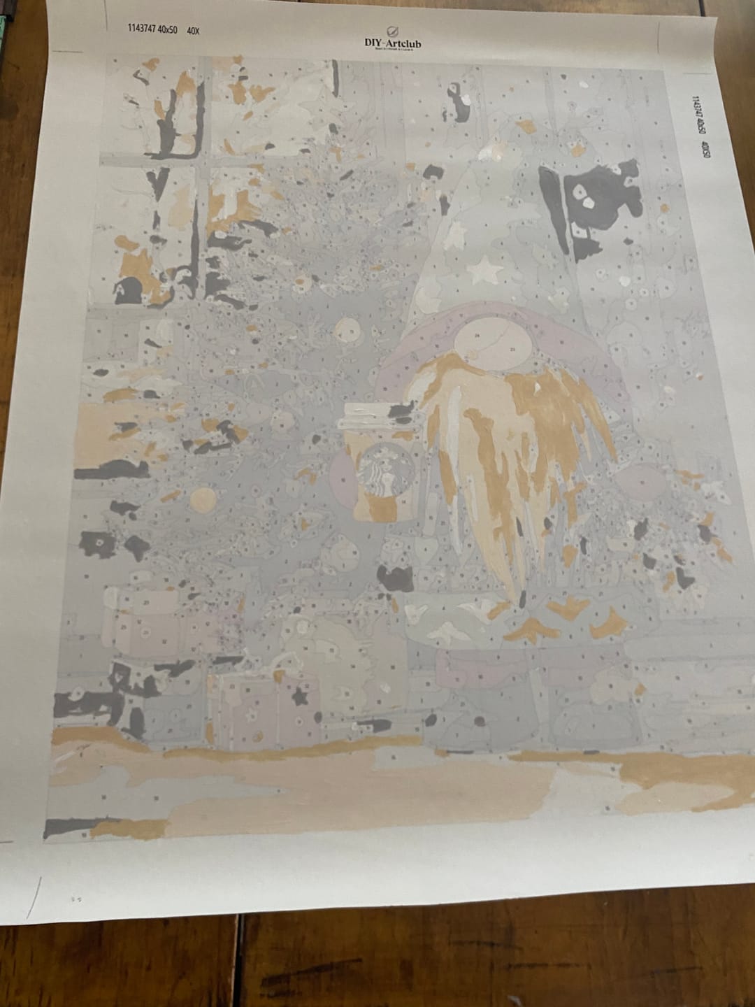 Customer photo review of Holiday Gnome | Paint by Number