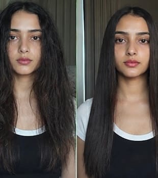 Customer photo review of Mini Portable Hair Straightener