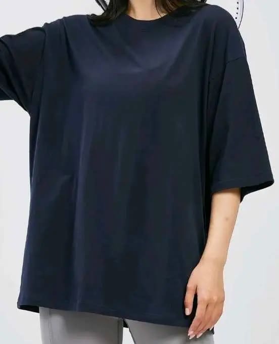 Customer photo review of Unisex Oversized Stretch Cotton Crew Neck T-Shirt