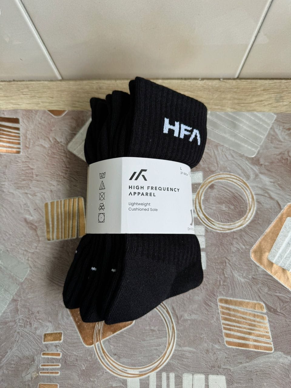 Customer photo review of [Pack of 3] Unisex Dri-Fit Crew Sports Socks With Cushioned Sole