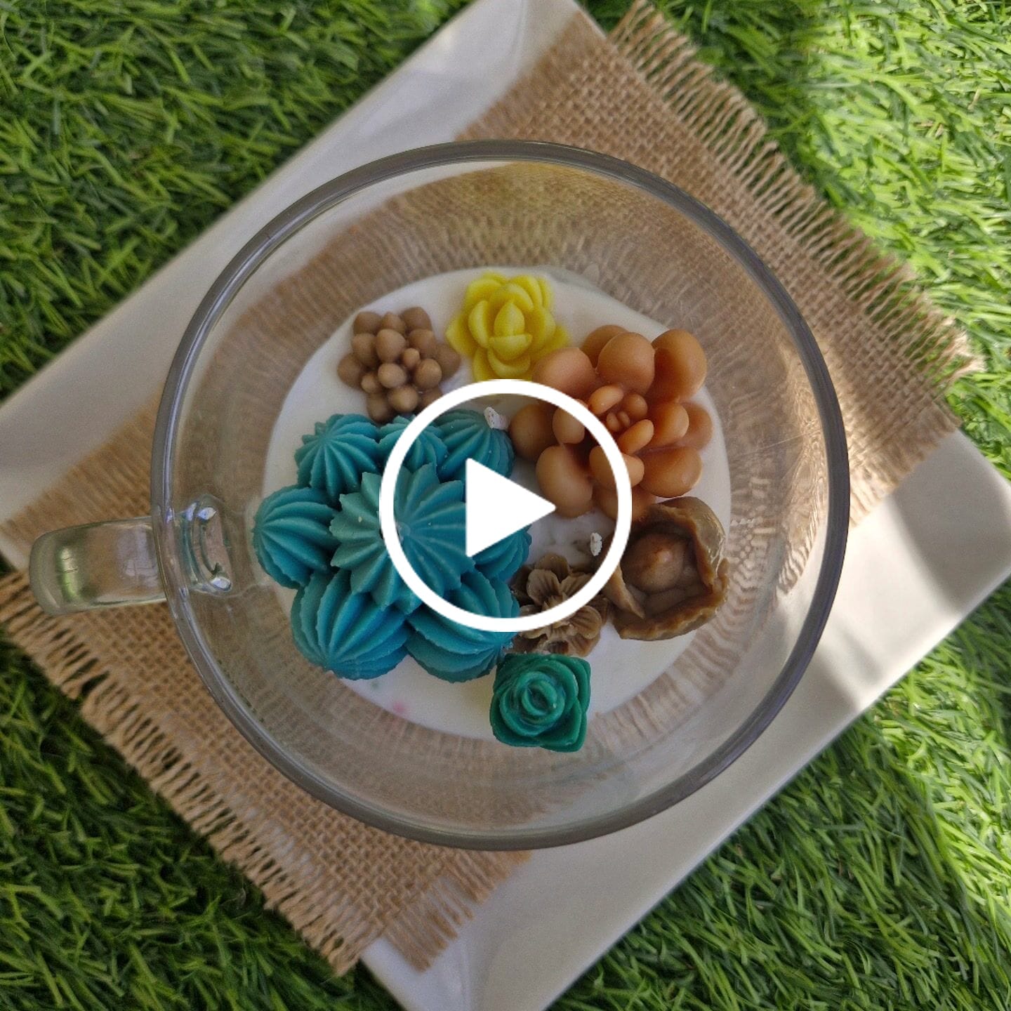 Customer video review of Colorante líquido para velas AZUL