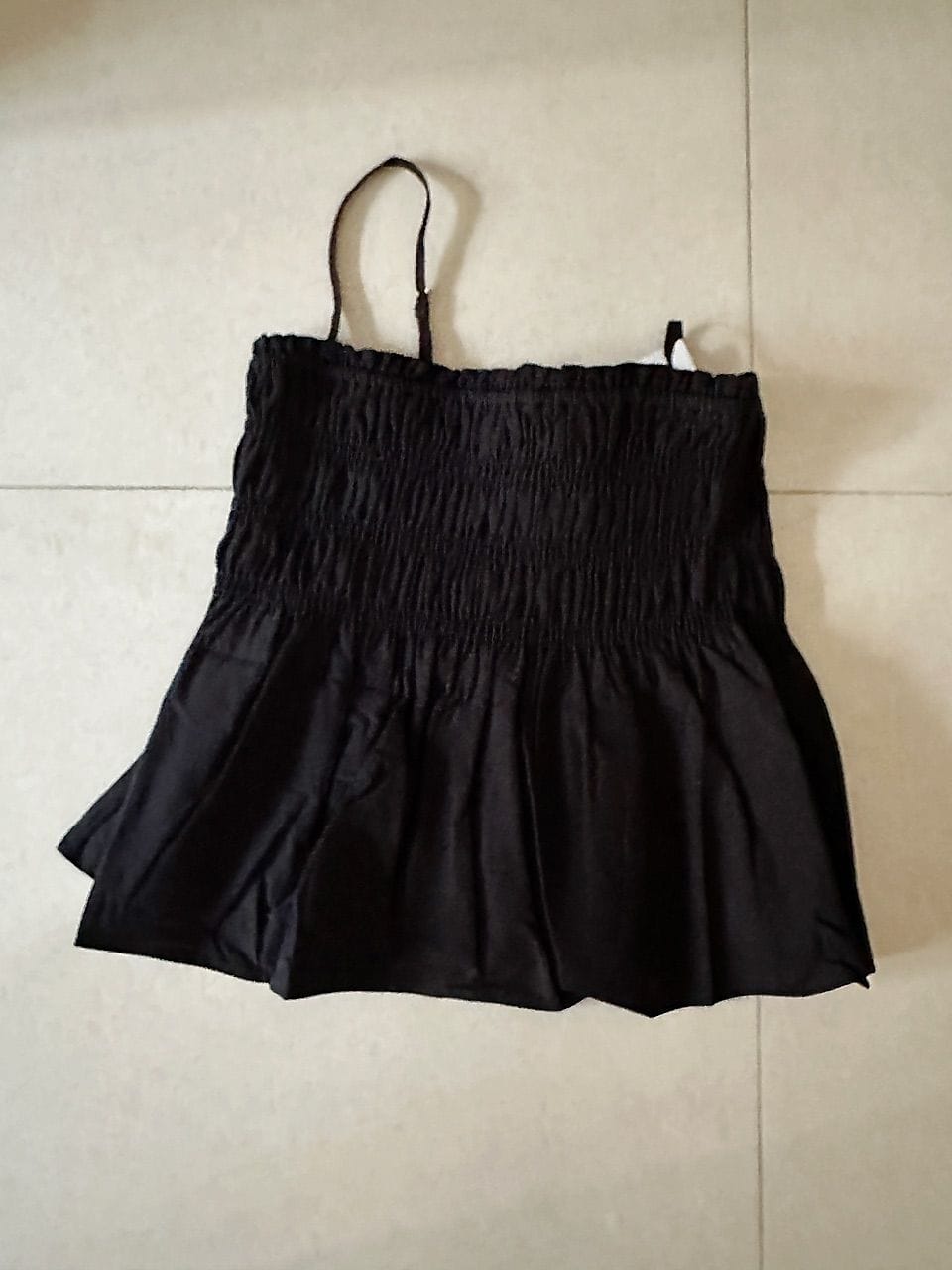 Customer photo review of Smocked 3-Tiered Spaghetti Top