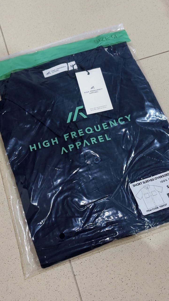 Customer photo review of Oversized Short Sleeve Shirt with Spring Clasp