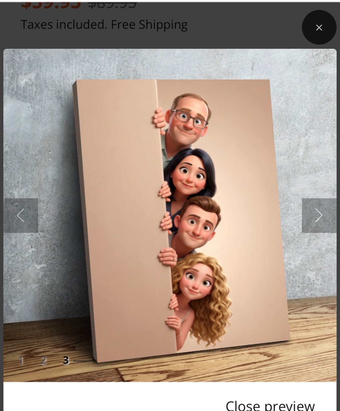 Customer photo review of Personalized Canvas - Animated Wall