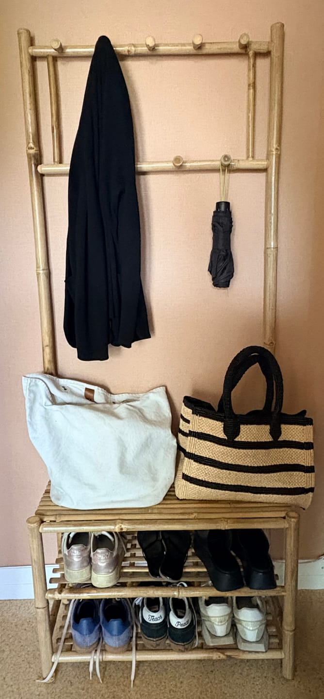 Customer photo review of MALACCA - Portant vestiaire en bois de bambou massif