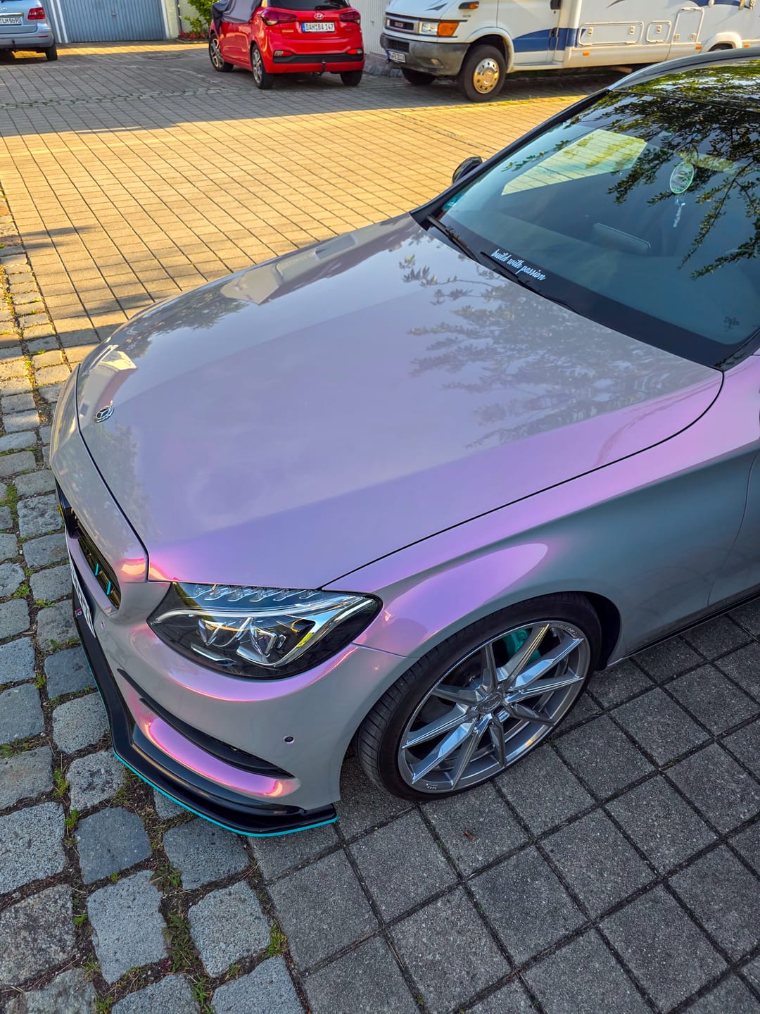 Customer photo review of Candy Metallic Purple Iridescent Vinyl Wrap