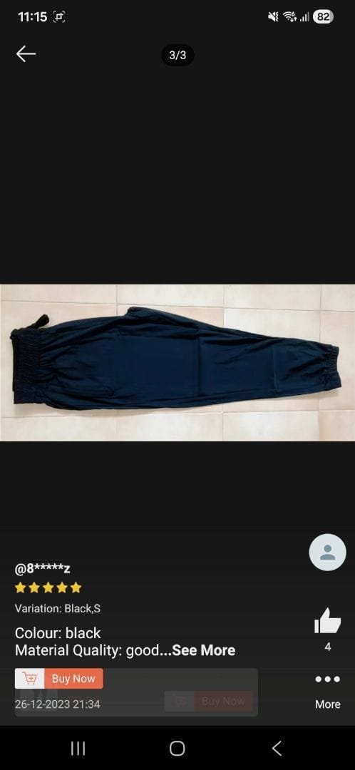 Customer photo review of Ultra Cooling Jogger Pants