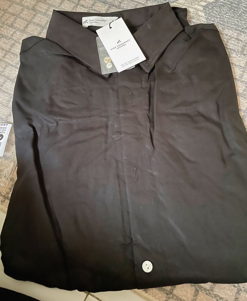 Customer photo review of Long Sleeve Relaxed Drape Shirt With Seashell Buttons