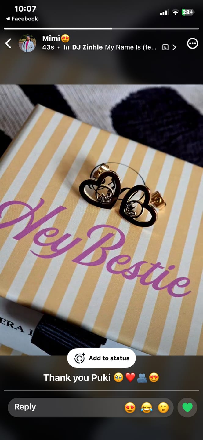 Customer photo review of Gold Thando Studs