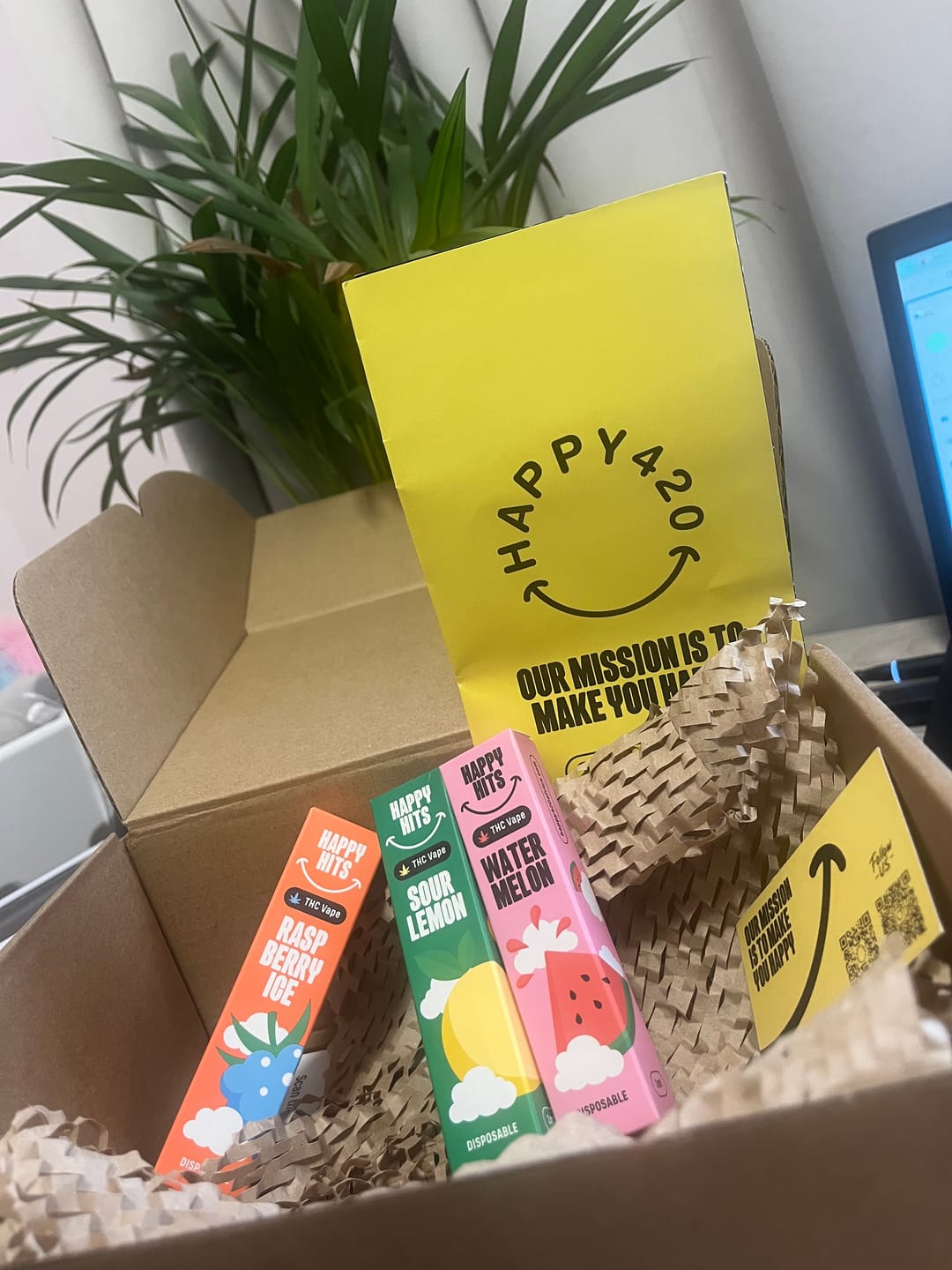 Customer photo review of Happy Hits Disposable THC Vape Bundle (3 Flavours)