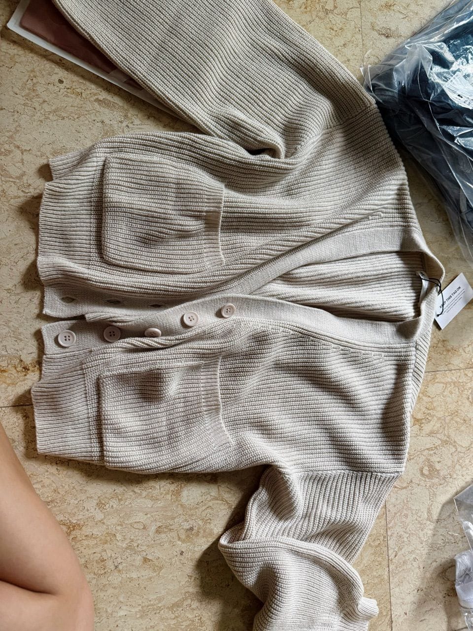 Customer photo review of Puffy Knitted Cardigan