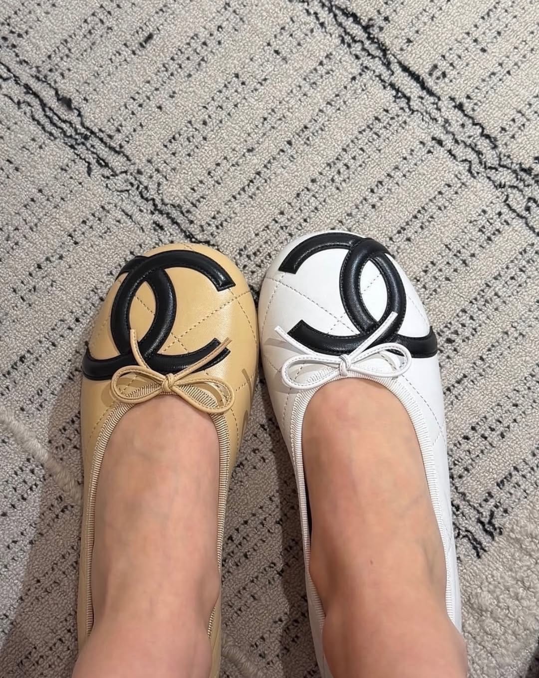Customer photo review of CC 2026 Cambon Ballet Flat Quilted Calfskin