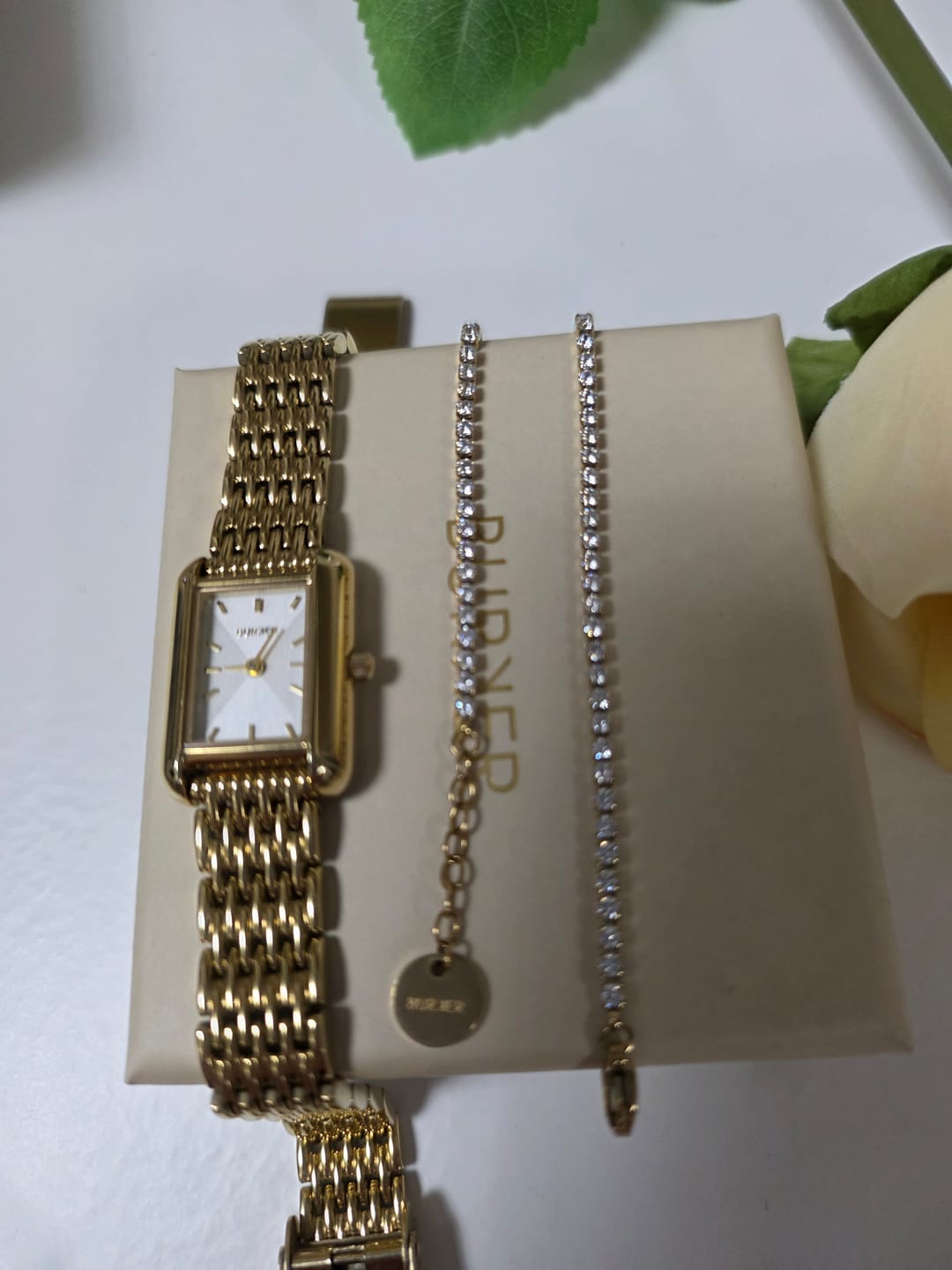 Customer photo review of Ava Petite Gold White Bracelet