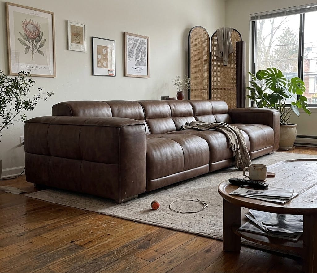 Customer photo review of Montford Recliner Sofa (Brown)