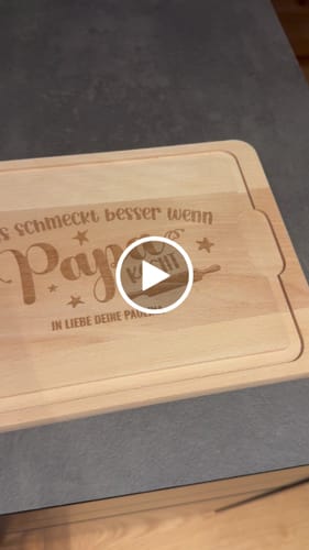 Customer video review of Wenn Papa kocht - Schneidebrett