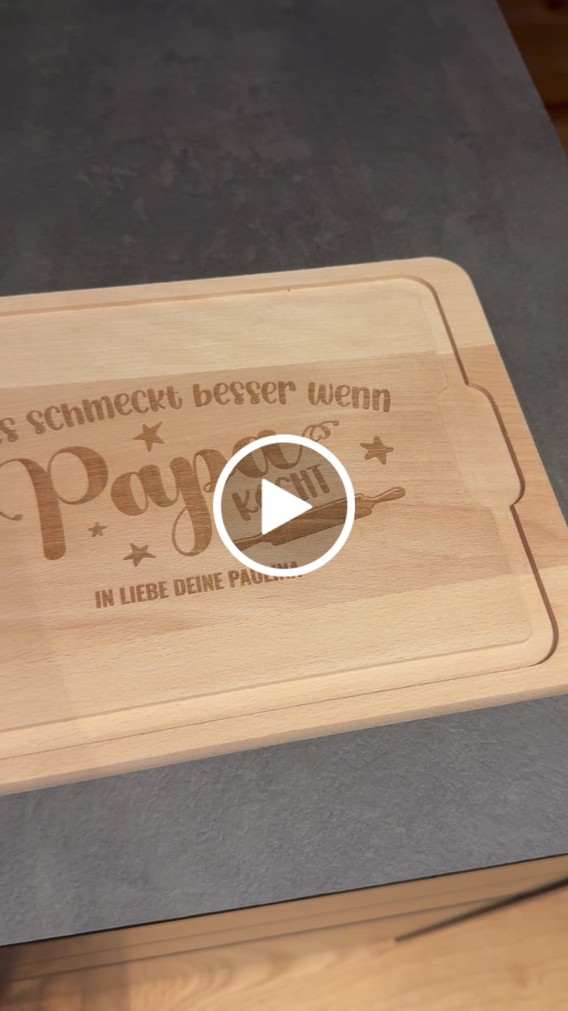 Customer video review of Wenn Papa kocht - Schneidebrett