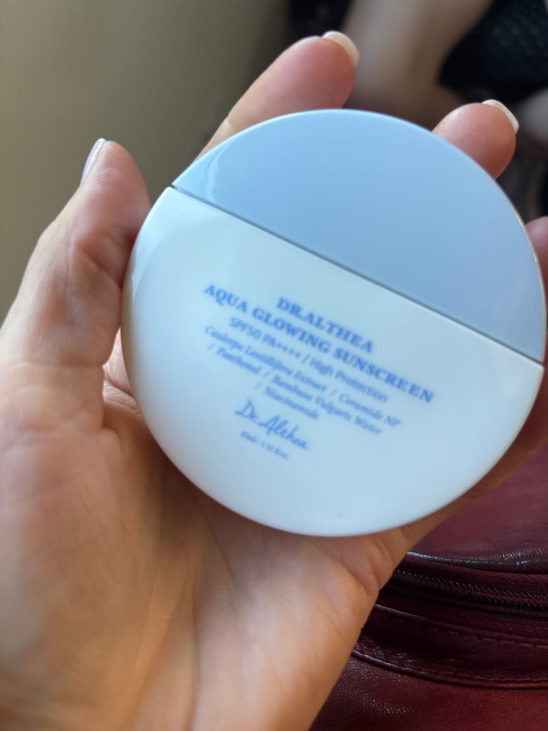 Customer photo review of Mitrinošs saules aizsargkrēms Dr.Althea Aqua Glowing Sunscreen SPF50+ PA++++