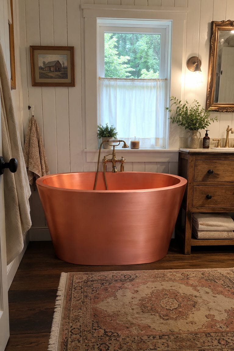 Customer photo review of Elite Deep Soaking Natural Copper Freestanding Luxury Bathtub ET-CC-DE07