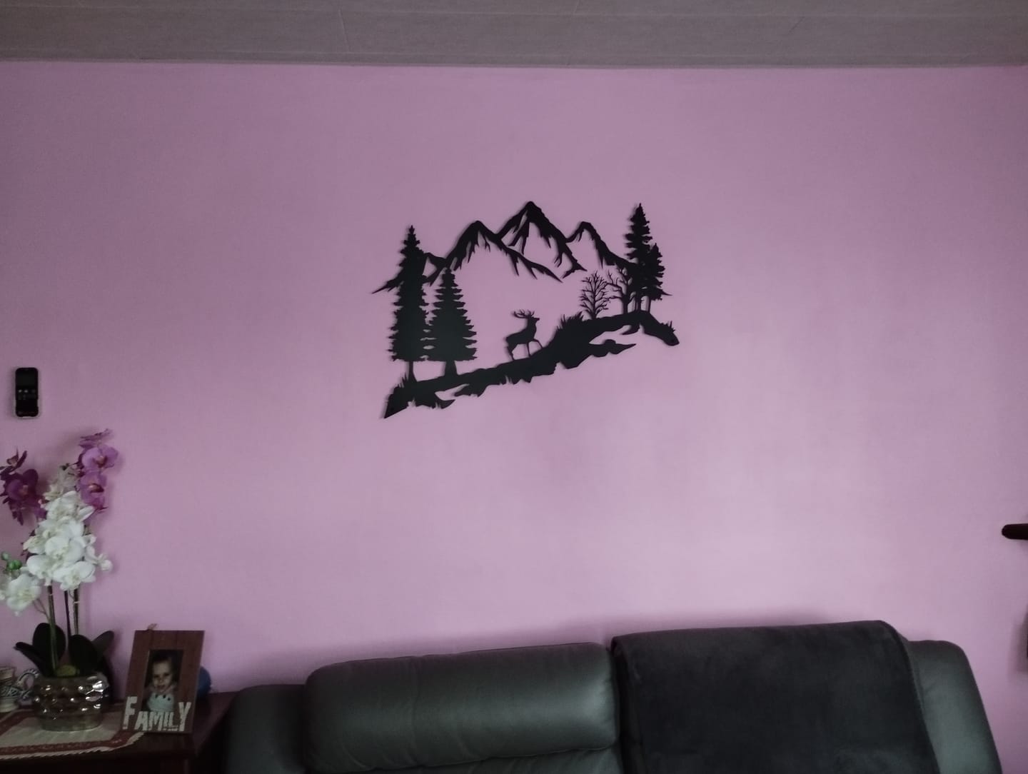 Customer photo review of Décoration Murale en Métal - Montagne et Cerf