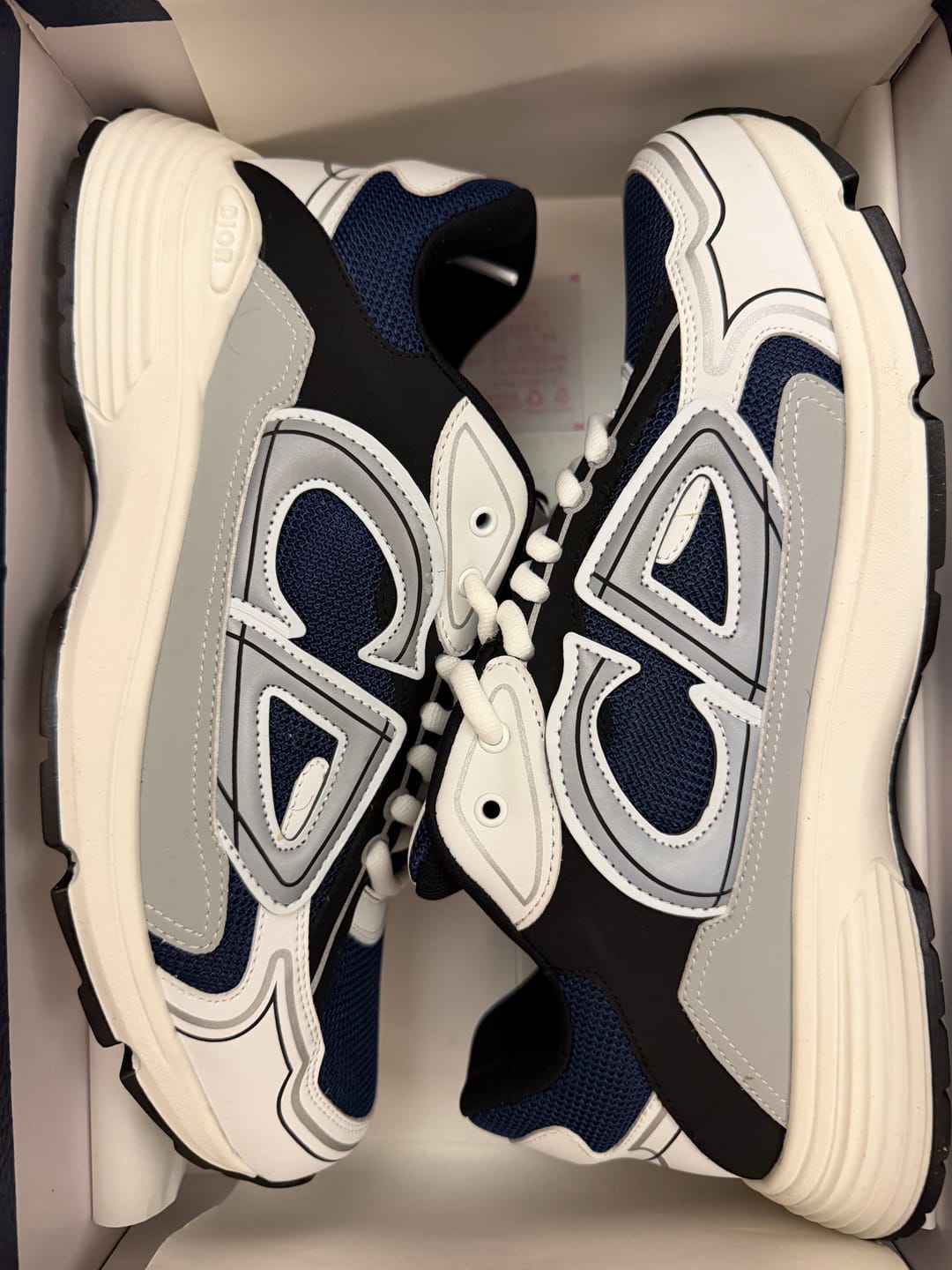 Customer photo review of Dior B30 Mesh Black White Trainer