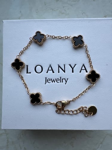 Customer photo review of Clover Bracelet with Personalised Engraving