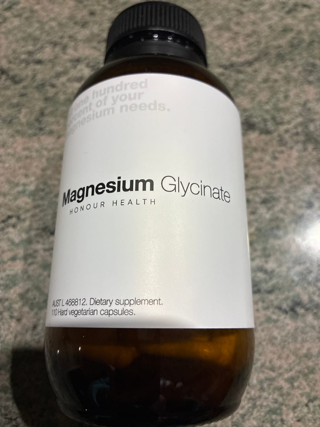 Customer photo review of Magnesium Glycinate (Pure & Unbuffered) - 110 Capsules