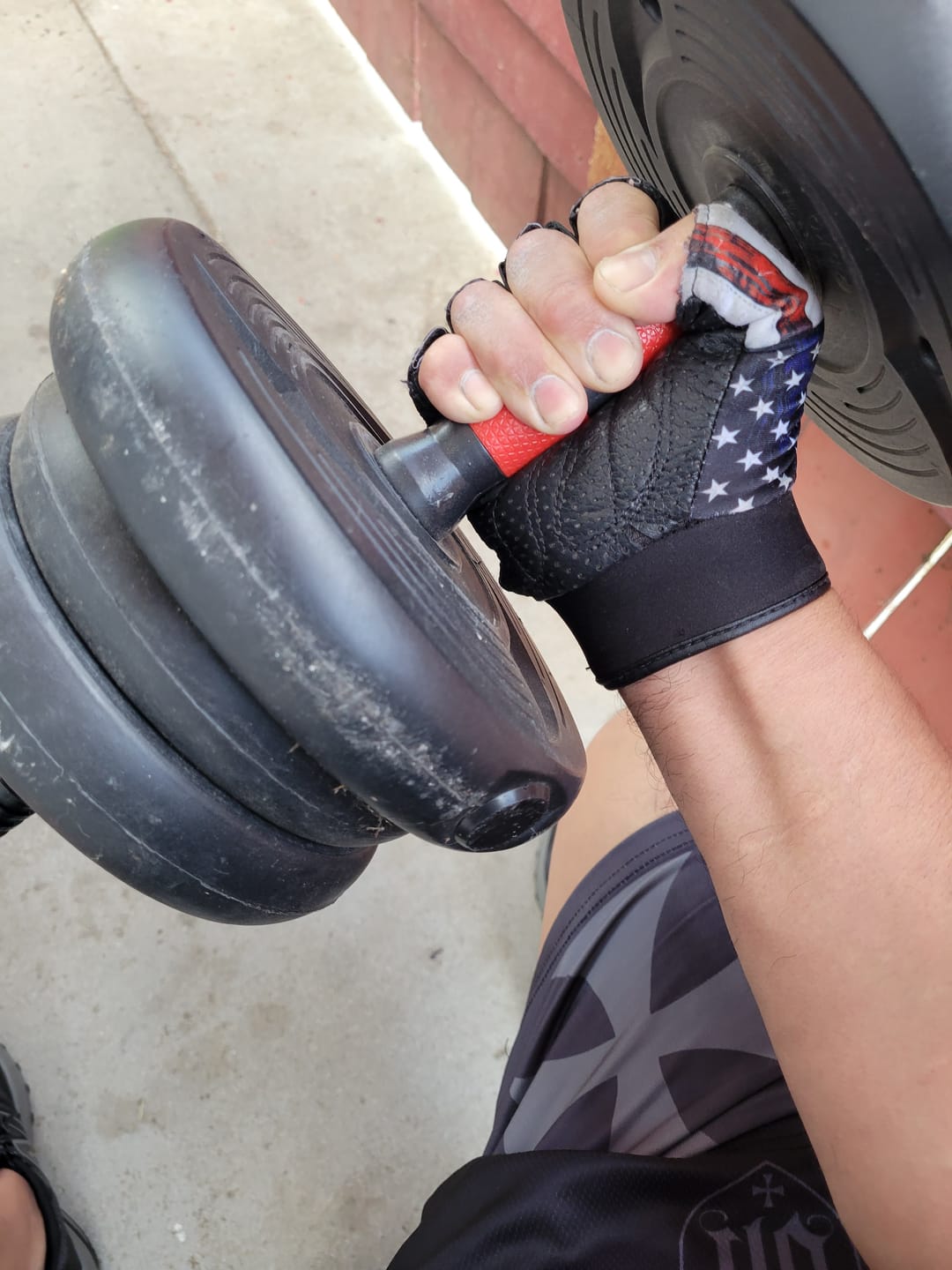Customer photo review of Crusader Cross Performance Shorts - Black
