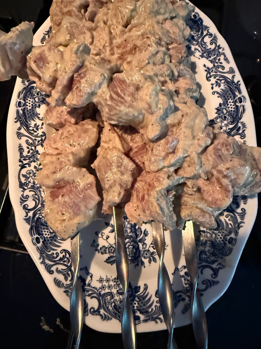 Customer photo review of Lamm-Schaschlik Knoblauch-Pfeffer – würzig mariniert aus der Keule | mySchaschlik