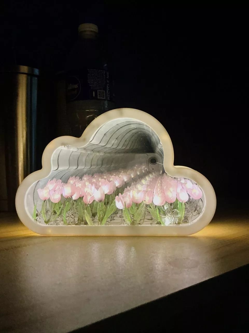 Customer photo review of Hidden Bloom Cloud - 2-in-1 Mirror Tulip Night Lamp