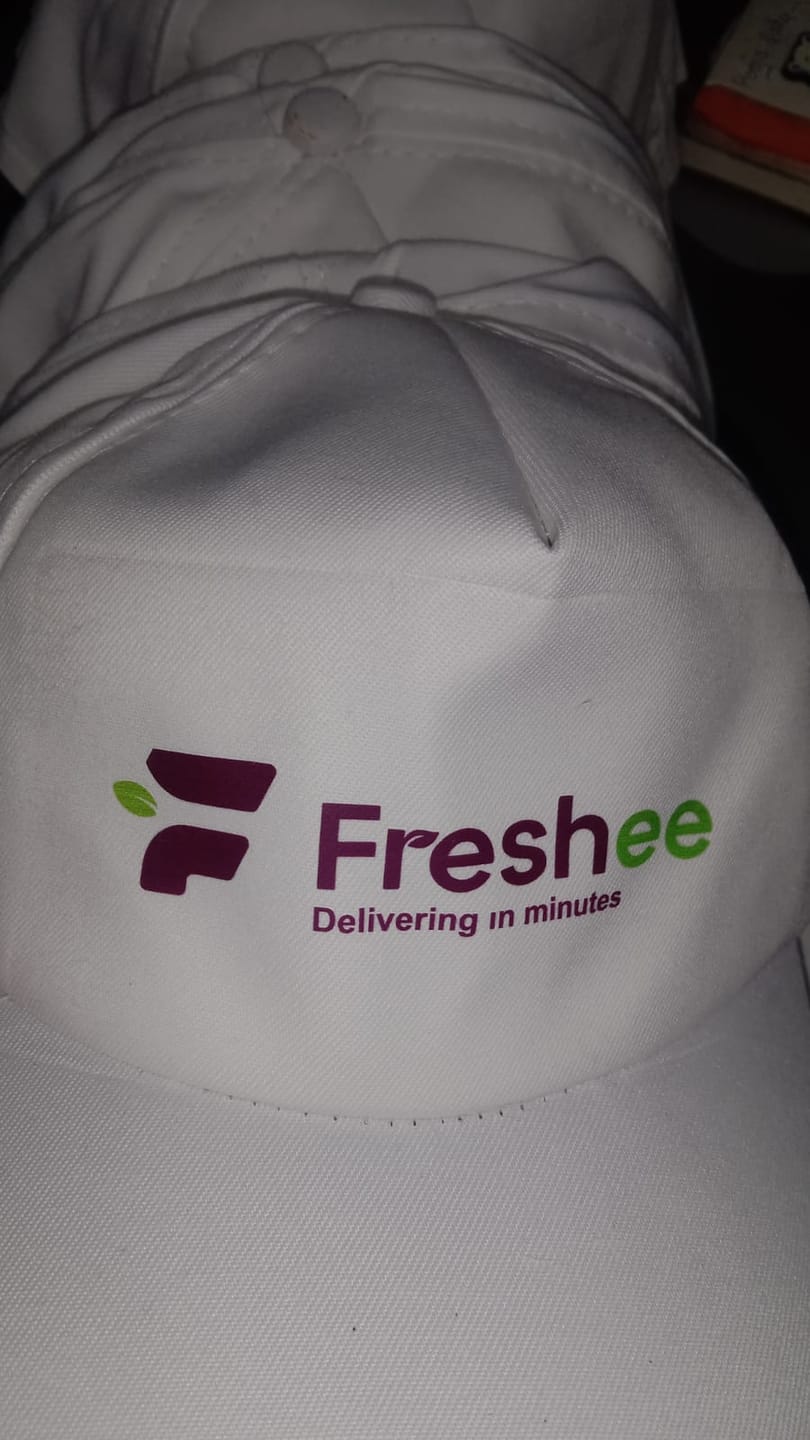 Customer photo review of Customized Caps | Customized With Your Company Logo | PrintMine.in