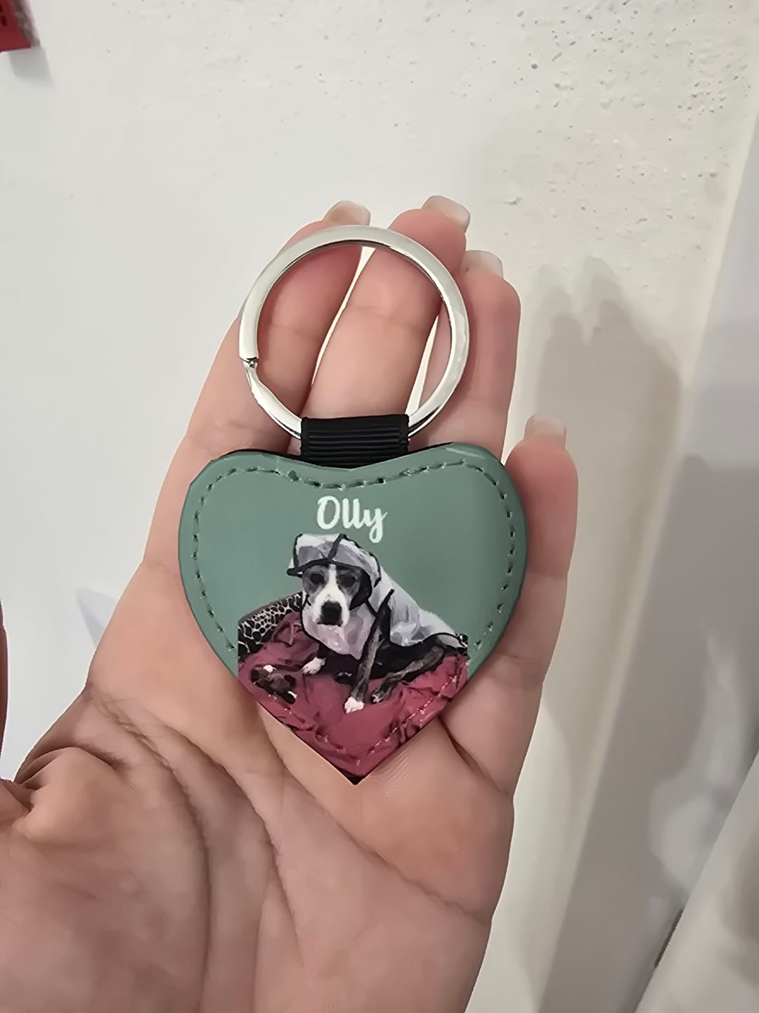 Customer photo review of Ritratto animale domestico - Portachiavi personalizzato