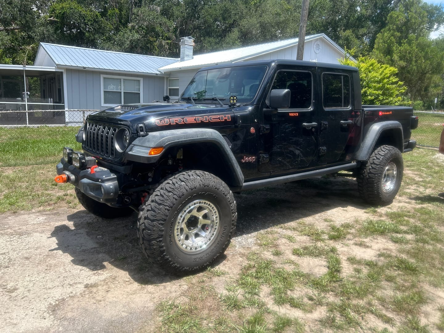Customer photo review of Premium Black Topo Hood Lettering | Set of 2