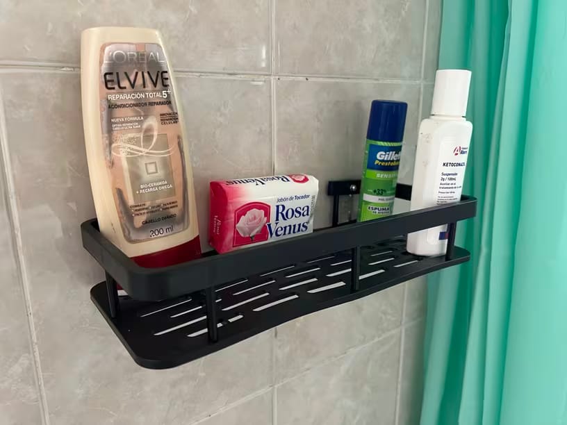 Customer photo review of Floating Shower Shelf
