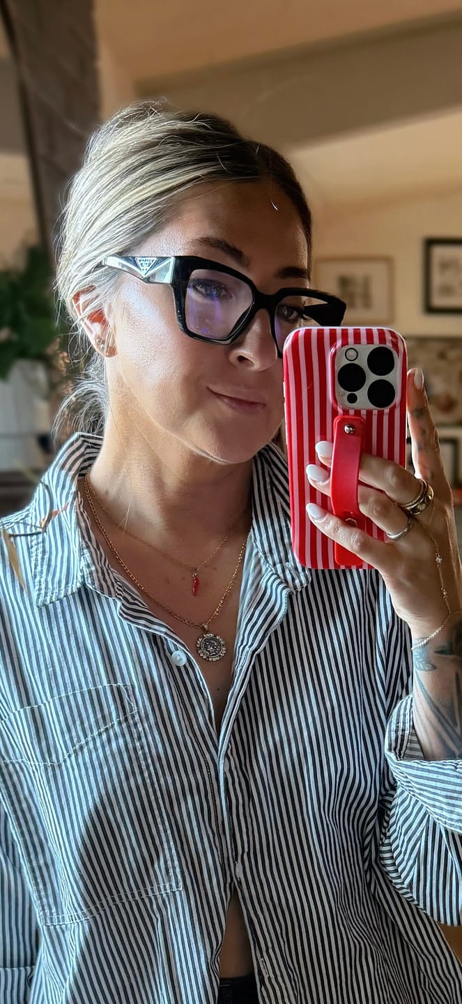 Customer photo review of Valentina Medallion Necklace