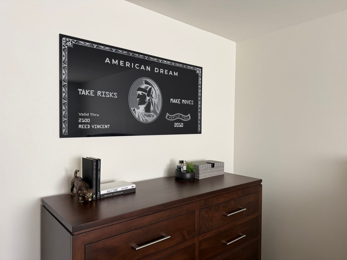 Customer photo review of "American Dream" Card - Take Risks Make Moves