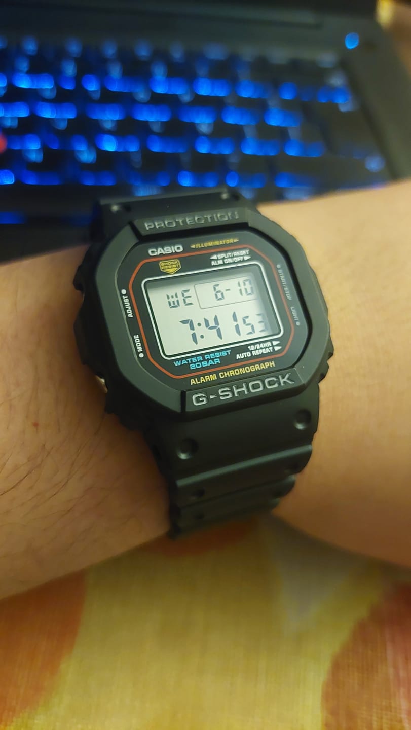 Customer photo review of Reloj Casio G-Shock Vintage DW-5600RL-1JF Negro JDM Edición 1983