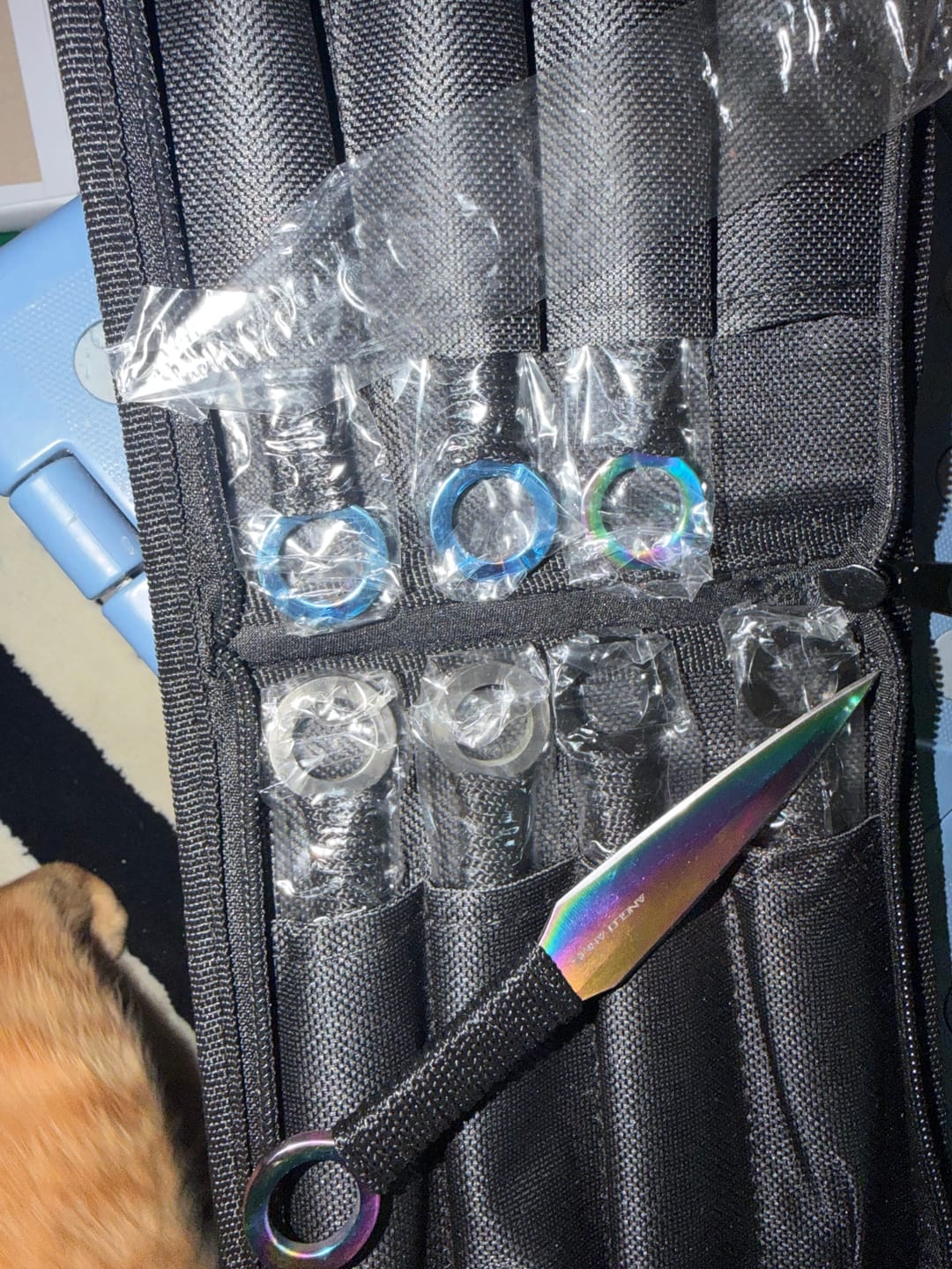 Customer photo review of Set of Eight Throwing Knives